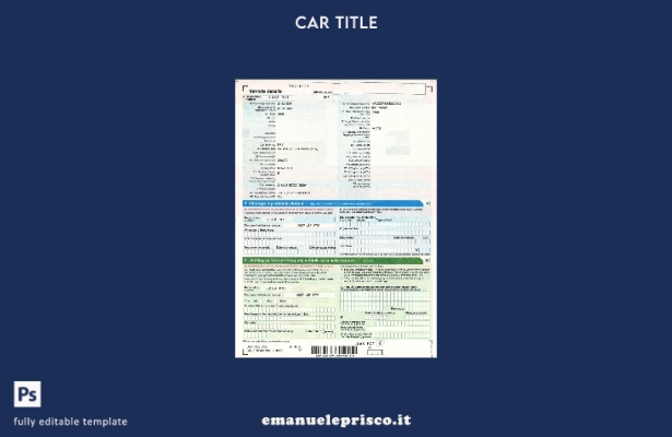 stile verificato conducente del Regno Unito, modello di certificato di immatri 1